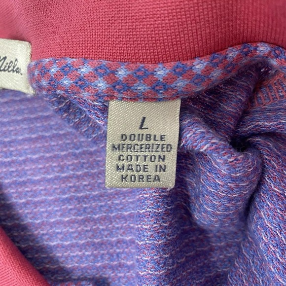 Peter Millar Other - Excellent Polo Shirt Size L Purple Peter Millar Double Mercerized Cotton